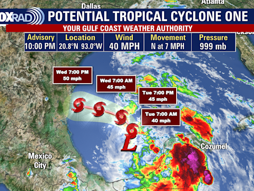 Weather in Houston: Potential Tropical Cyclone #1 forms in Southwest Gulf of Mexico | Latest forecast here