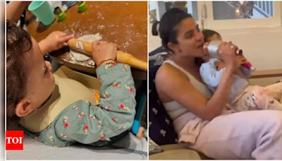 Priyanka Chopra’s busy day shows daughter Malti making roti and doing Karaoke together | Hindi Movie News - Times of India