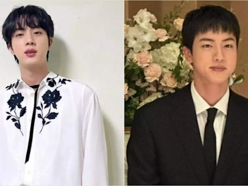 BTS' Jin floors internet in dashing suit at cousin's wedding; Fans swoon over his handsome look | K-pop Movie News - Times of India