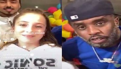 Footage Resurfaces Of Diddy Introducing His Alleged Adopted Young White Daughter, Ava Baroni To His Kids On IG Live!