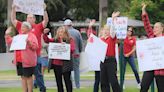 School Board Holds First Of Two Scheduled June Meetings, ACT Members Rally Outside District Office Beforehand