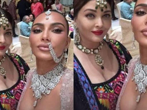Kardashian sisters leave for the U.S. after Anant Ambani-Radhika Merchant’s wedding, Kim’s selfie with Aishwarya Rai breaks the internet