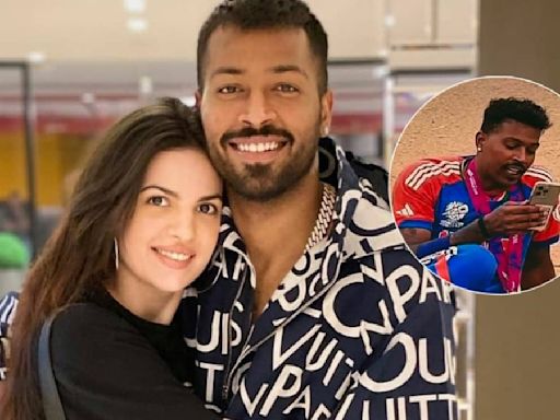 India T20 World Cup 2024 Win: Amid Divorce Rumours, Hardik Pandya Video Calls Natasa Stankovic Post Match?