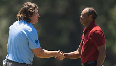 He idolized Tiger Woods as a kid. On Masters Sunday, he played with him