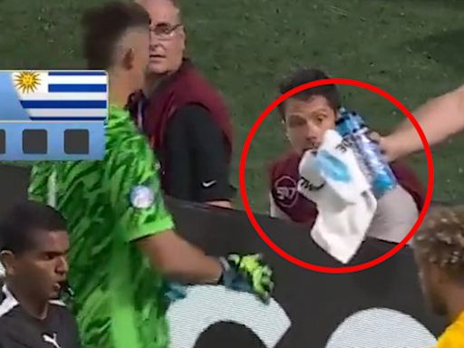 Watch ridiculous moment Canada keeper is booked for hiding rival's water bottle