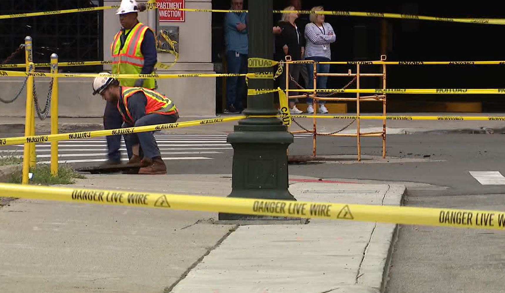 'It sounded and felt like a bomb': Manhole explosion in downtown Detroit injures woman