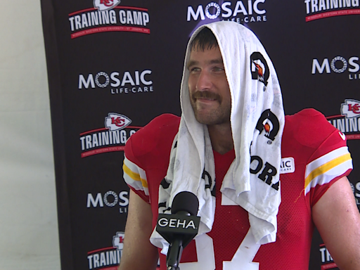 Travis Kelce speaks for the first time at Chiefs training camp