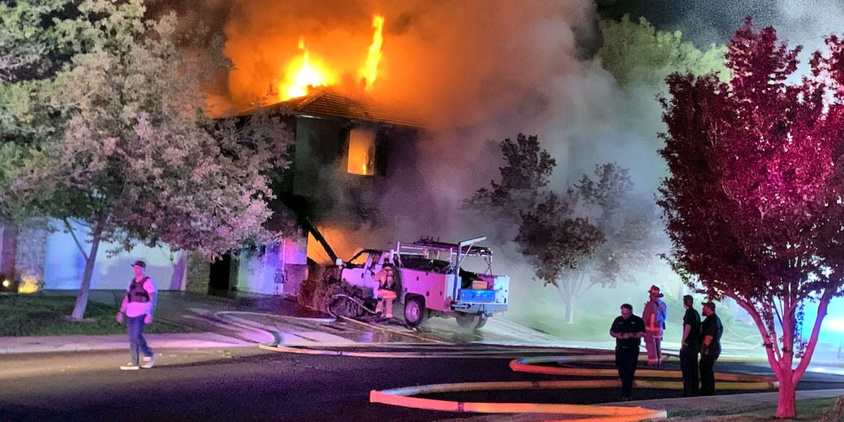 House on fire in south Reno