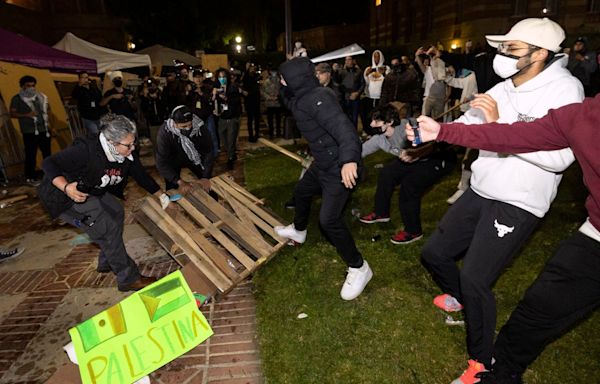 UCLA cancels classes after violent clashes between opposing protestors prompts police response: Live updates