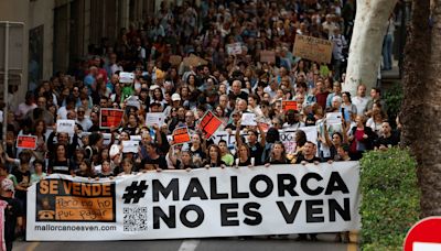 Thousands protest against mass tourism in Spain's Balearic Islands