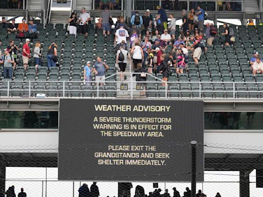 Indianapolis 500 expected to be delayed as fans are told to evacuate amid oncoming severe weather