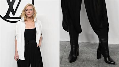 Cate Blanchett Poses in Chic Leather Boots at Louis Vuitton Women’s Pre-Fall 2024 Show