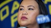 Oakland Mayor Sheng Thao speaks at police headquarters in Oakland, California on Dec. 29, 2023.