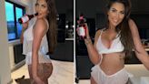 Chloe Ferry strips off to barely-there sheer underwear to support England