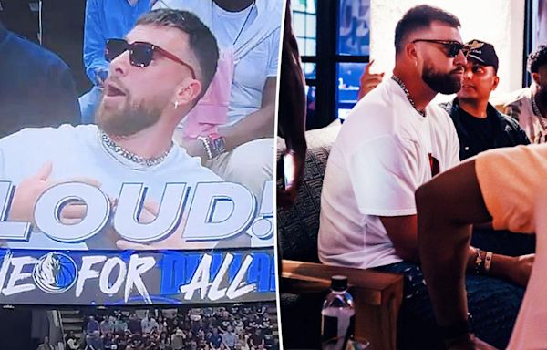 Travis Kelce enjoys night out with friends after getting booed at Dallas Mavericks game