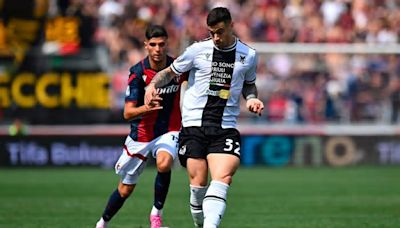 Martín Payero anotó un gol en el empate del Udinese que no pudo salir de zona de descenso