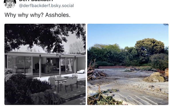 Chris Pratt destroys gorgeous, historic mid-century modern house to build a gaudy mansion