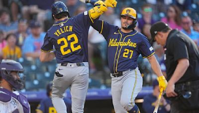 Colin Rea pitches 7 innings, Christian Yelich homers in the Brewers' 3-0 victory over the Rockies