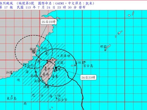 快訊/就是現在！凱米強颱已從這地方登陸