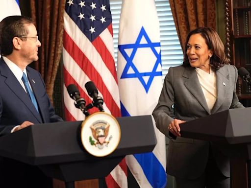 Harris condena ante el presidente de Israel el "aumento del antisemitismo en todo el mundo"