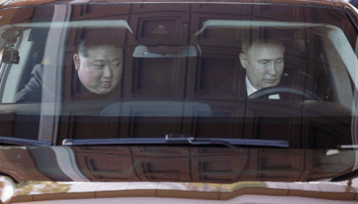 Putin gifts 2nd luxury limousine to Kim Jong-Un, takes him on test drive - Times of India