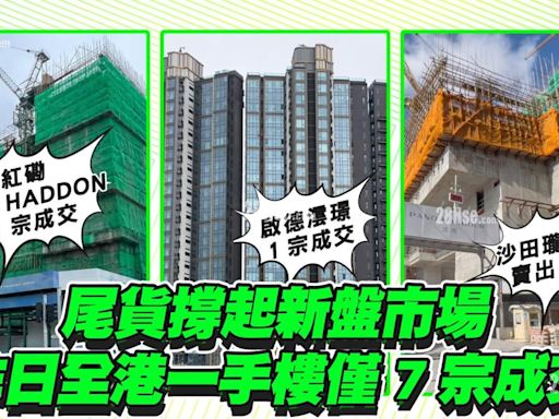 新盤市場靠貨尾支撐 昨日全港一手樓僅錄7宗成交