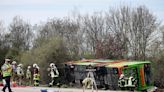 A bus headed for Switzerland crashes off a German highway, killing 4 people