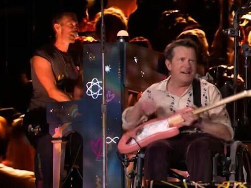 Michael J. Fox joins Coldplay in emotional performance of ‘Fix You’ at Glastonbury Festival