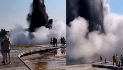 Video | Explosión hidrotermal en Yellowstone