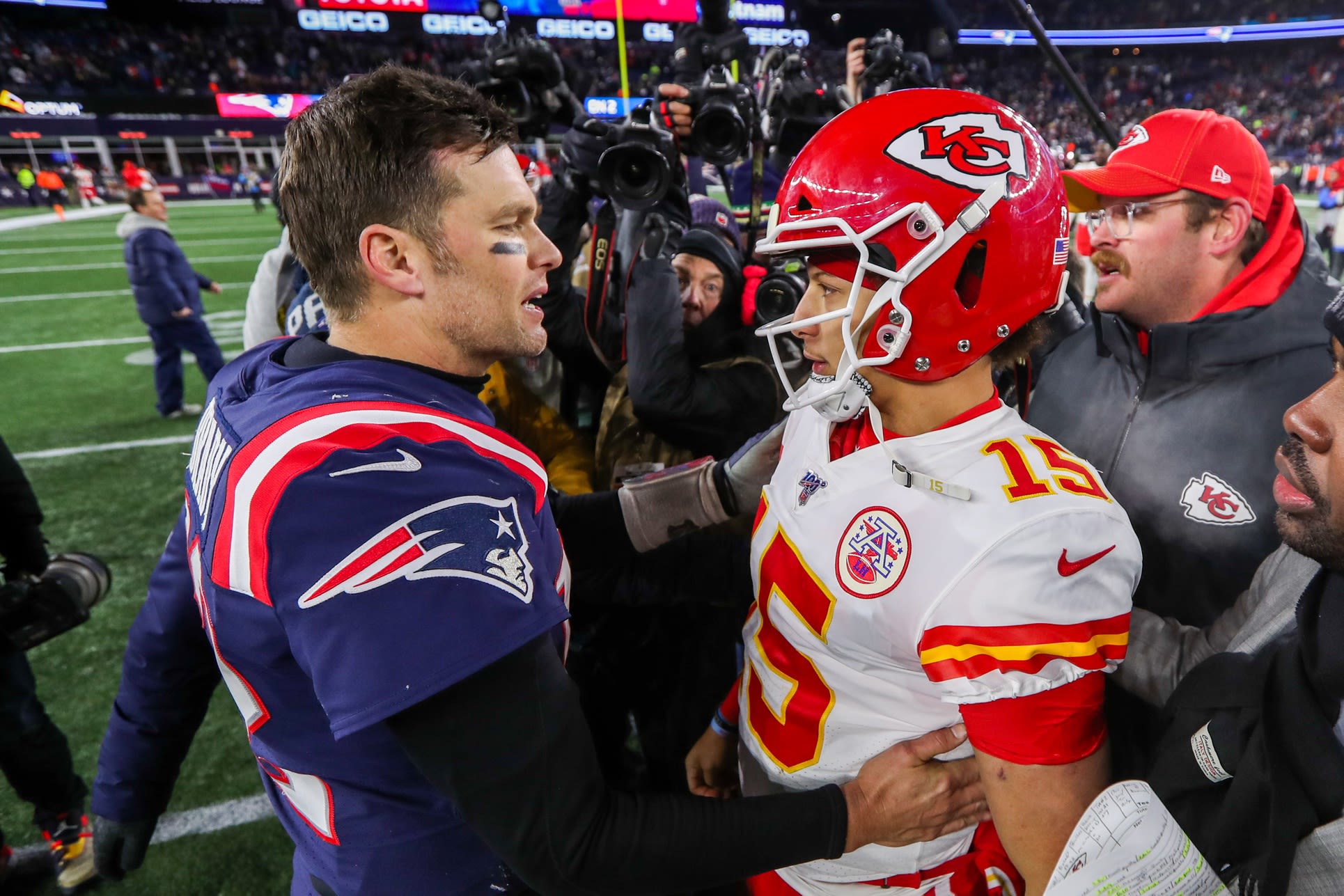 Tom Brady and Patrick Mahomes narrate opposing NBA Finals promo videos