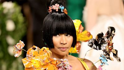 Nicki Minaj Fittingly Wears Florals to the 2024 Met Gala