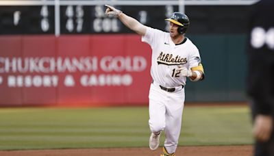 Schuemann homers, drives in 4 and Athletics beat Angels 13-3