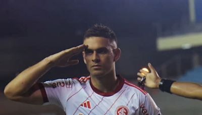 El desahogo de Rafael Santos Borré tras marcar su primer gol con Internacional