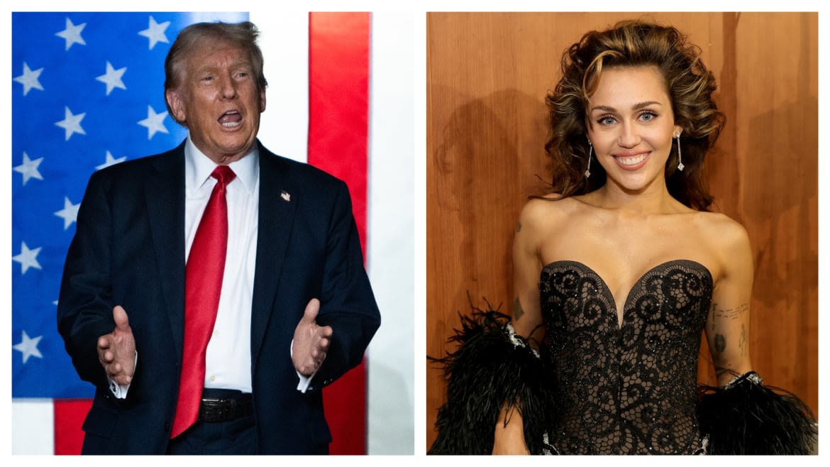 Trump Goes After Miley Cyrus After Praising Her Dad Onstage