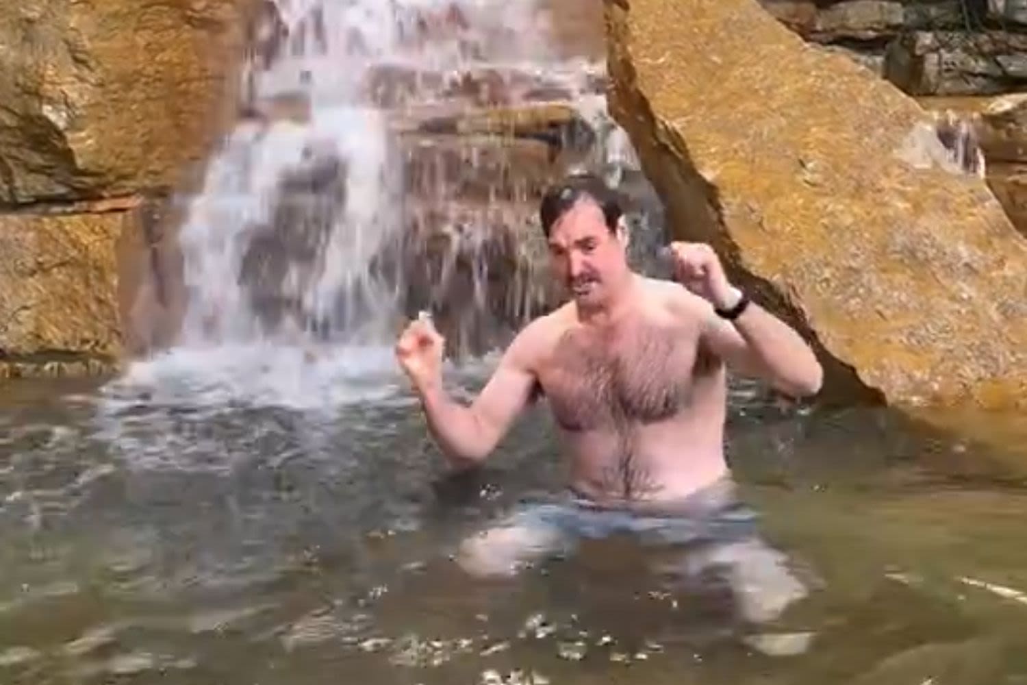 Will Forte strips down and swims in a fountain to sing James Ingram's 'Just Once' for charity