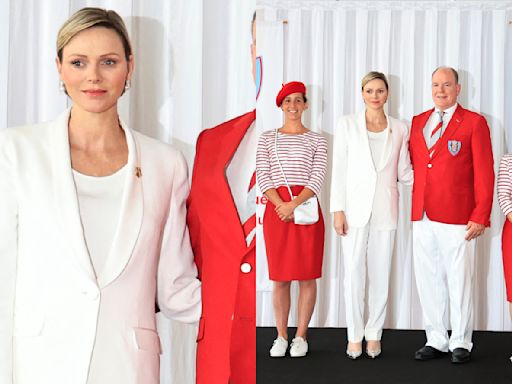 Princess Charlene Suits Up in Monochrome White Look for Monaco’s Olympic Team Presentation Ahead of the Paris 2024 Games