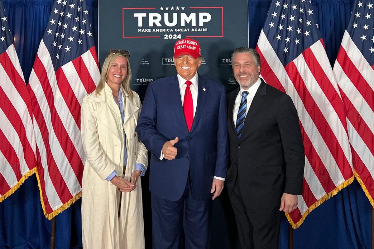 Spadea backstage with President Trump in Wildwood, NJ