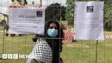 Oxford University Gaza protest: Fencing erected around camp