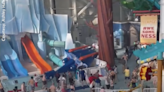 Helicopter on display crashes into pool at New Jersey water park injuring four people