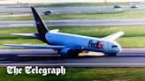Watch: Boeing plane skids on runway as landing gear fails