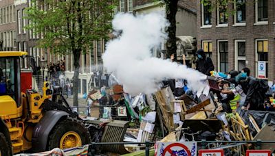 Más de 30 detenidos tras unos enfrentamientos en una protesta propalestina en la Universidad de Ámsterdam