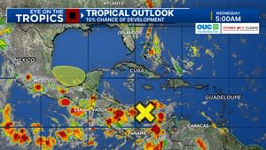 As TS Debby slowly moves away, another system could develop in the Gulf