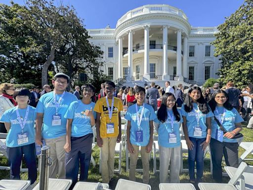 Spelling Bee finalists, mostly of Indian descent, visit White House