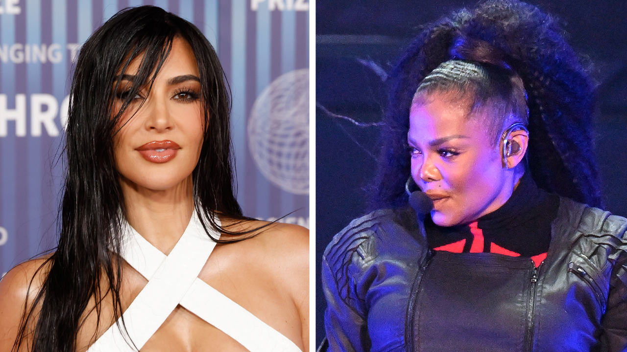 Kim Kardashian Wears Janet Jackson's 'If' Costume to the Singer's Show