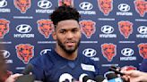 Bears rookie RB Roschon Johnson was spotted in Bears sweatshirt last year