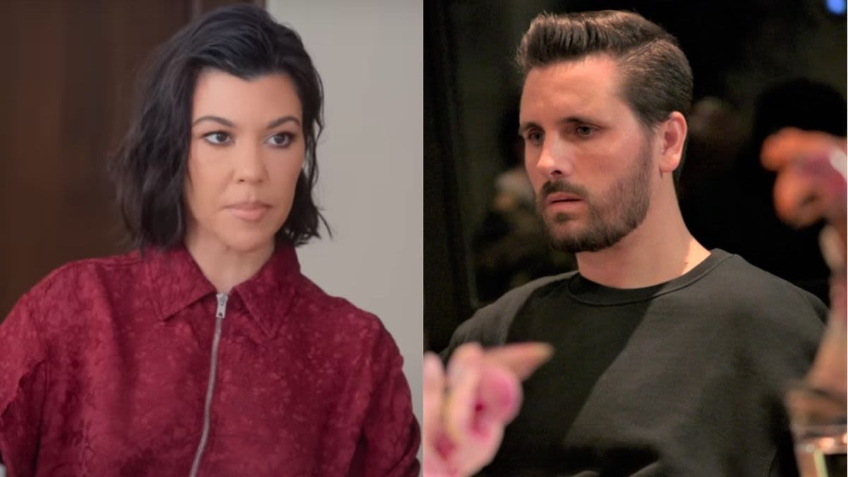 Why Fans Think Kourtney Kardashian Referenced Ex-Boyfriend Scott Disick With Outfit Choice At Travis Barker's Event