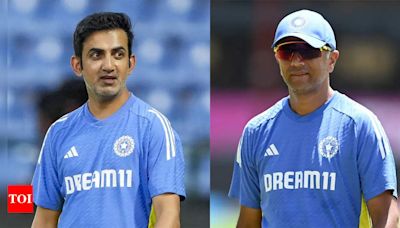 'Passing on the baton with class and grace': Rahul Dravid's heartfelt message to new head coach Gautam Gambhir - Watch | Cricket News - Times of India