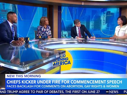 GMA hosts clash over controversial Harrison Butker speech live on air