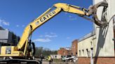 Ewing's former naval facility comes down as redevelopment gets underway