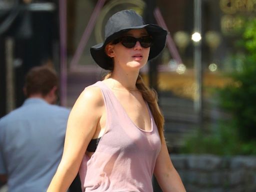 Jennifer Lawrence Brings Back The Dress Over Pants Trend